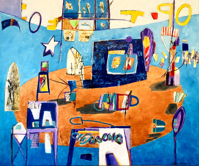 Een tafel fol oantinkens