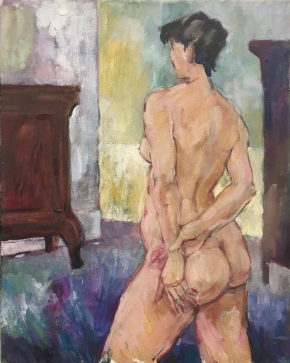 Naakt bij kast