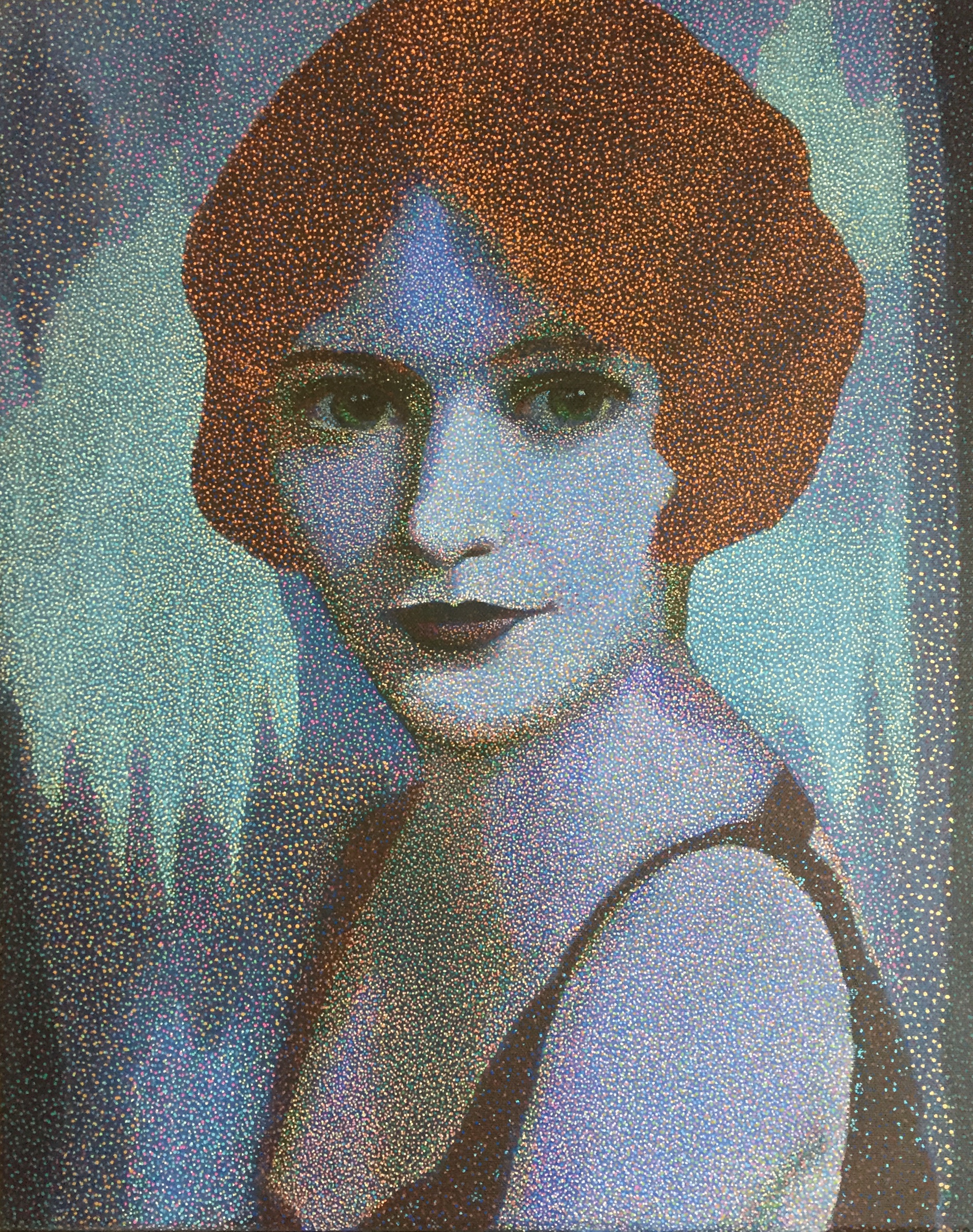 ‘Verleiding V’ – Gaby Haerkens, 50 x 40 cm, acrylverf en Poscastift op katoen